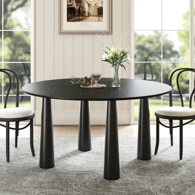 Caitlyn Soild Wood Round Dining Table with Four Leg
