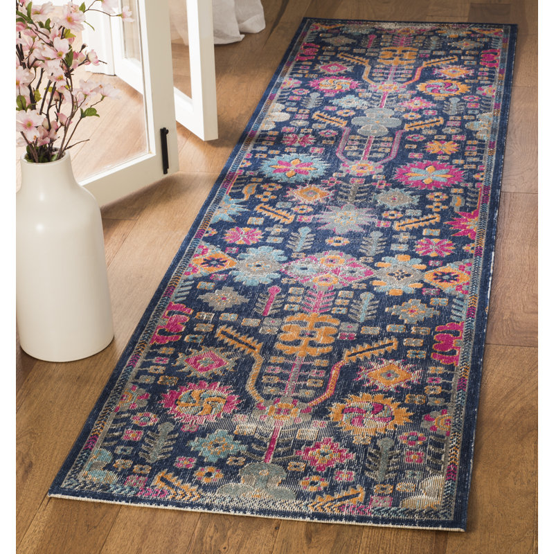 Godfrey Oriental Hand Hooked Area Rug, Runner 66 x 244 cm