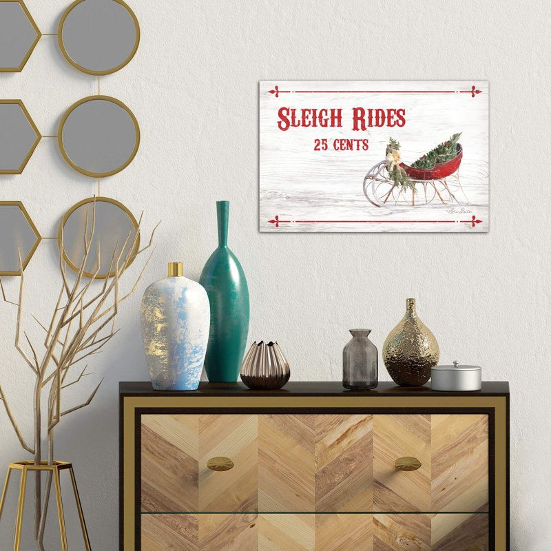 Sleigh Rides 25 Cents by Lori Deiter - Wrapped Canvas Print, 66.04 cm H x 45.72 cm W x 1.91 cm D