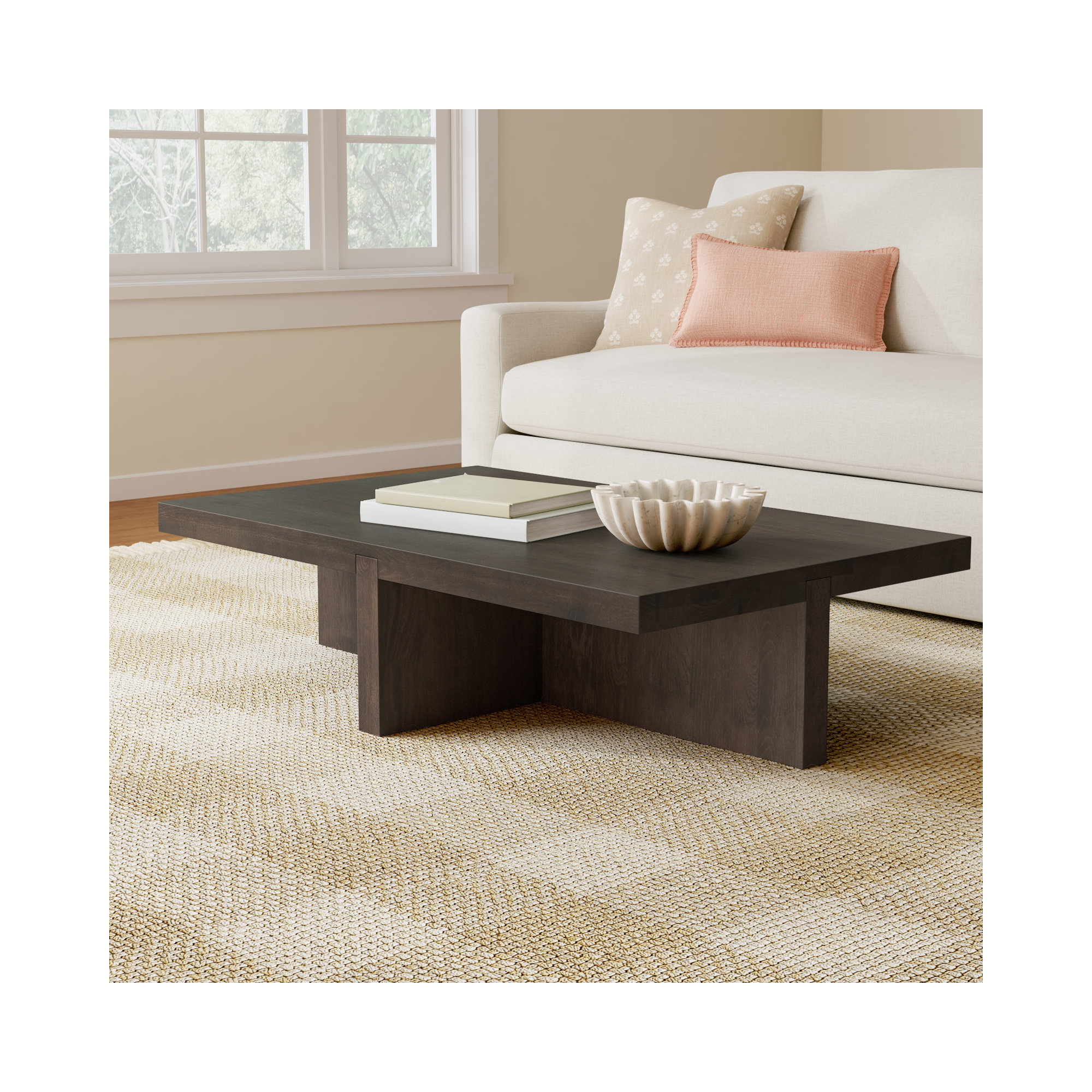 Wytheville Solid Wood Coffee Table, Dark Brown
