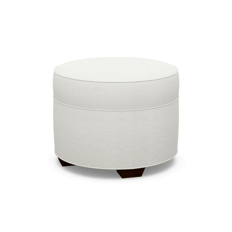 Ottoman Shop Round Ottoman, Walnut, 7245-70, Polypropylene/Olefin