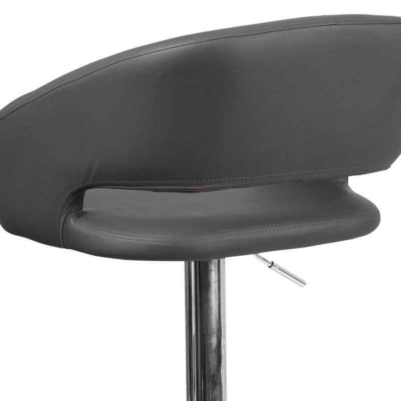 Tabouret de bar Amberlie, Chrome, gris, 1