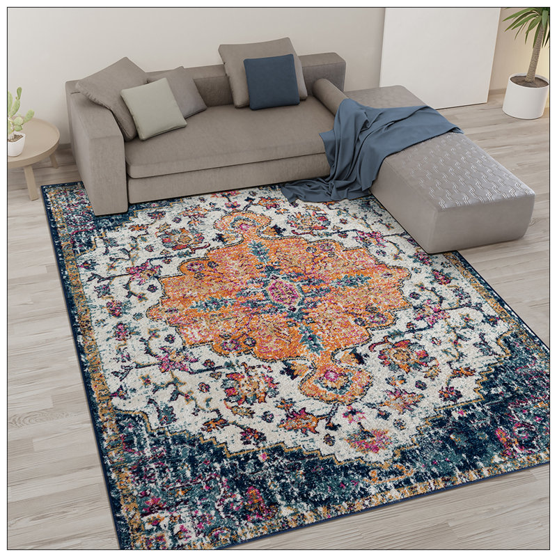 Tapis tissé Boho Medallion, Rectangle 6 pi x 9 pi