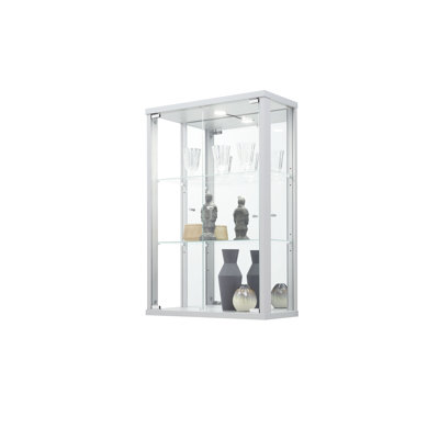 Eustazio Wall Mounted Curio Cabinet with Lighting