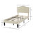 Fahmidah Twin Bed Frame Set Upholstered Platform with Headboard and Strong Wooden Slats-498679070