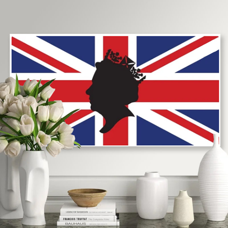 God God the Queen - impression graphique, H 16 po x l 20 po x P 1,5 po, Métal