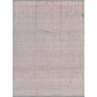 Junah One-of-a-Kind 9'3" X 12'6" New Age Wool Area Rug in Pink