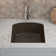 Lexicon Platinum 23 Inch D-Shaped Quartz Composite Drop-in Undermount Kitchen Sink Single Bowl Includes  1 Stainless Steel Grid and 1 Decorative Colour Matched Basket Strainer