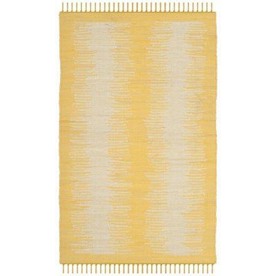 Annia Hand Woven Cotton Abstract Rug