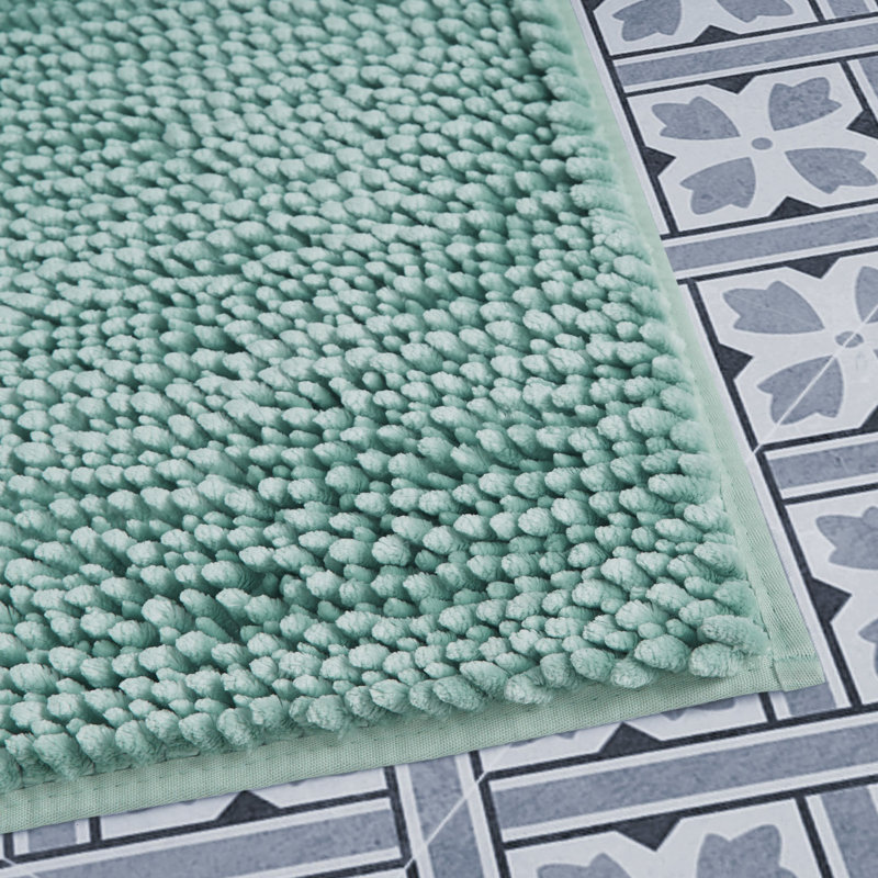 Laura Ashley Butter Chenille Bath Rug, 27" W x 45" L, Sage