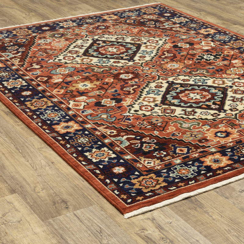 Oaklynn Performance Oriental Indoor Rug, Rectangle 9'10" x 12'10"