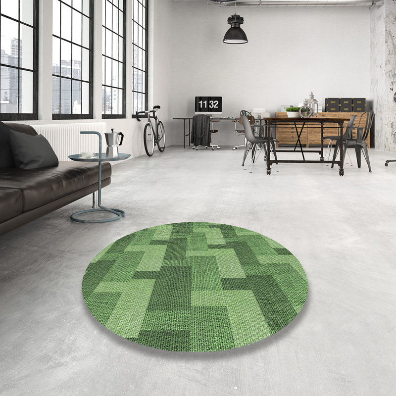 Geometric Indoor Rug, Round 8'