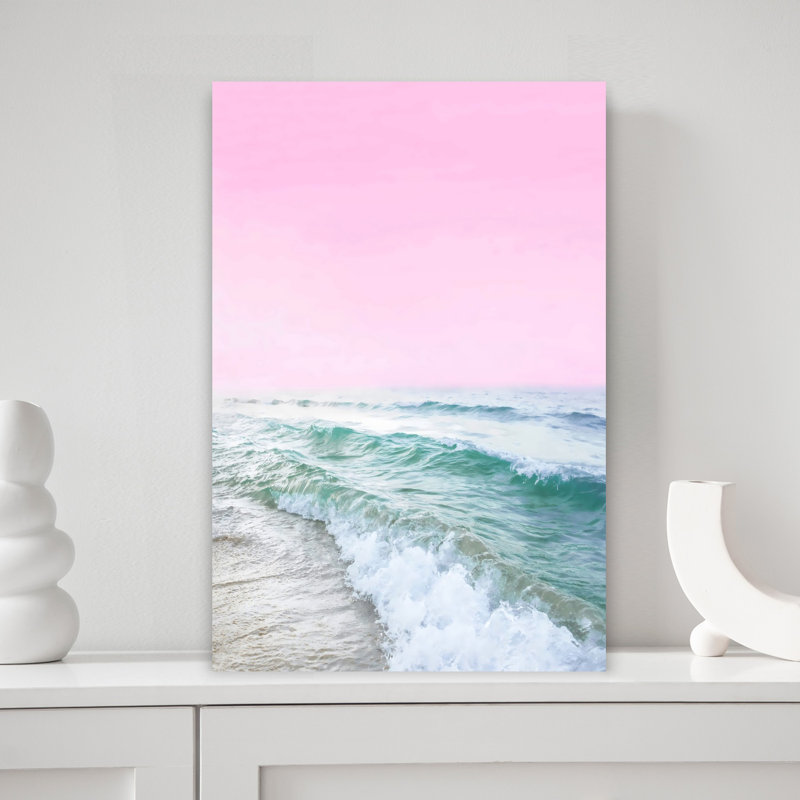 «Winter Sea», art mural contemporain abstrait, 18" H x 12" W