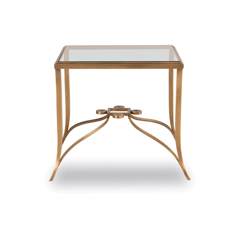 Cortona Glass Top End Table