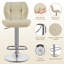 color Height Adjustable Modern Faux Leather Swivel Bar Stools-412029200