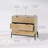 3-Drawer Wood Rattan Dresser with Metal Legs-495906040