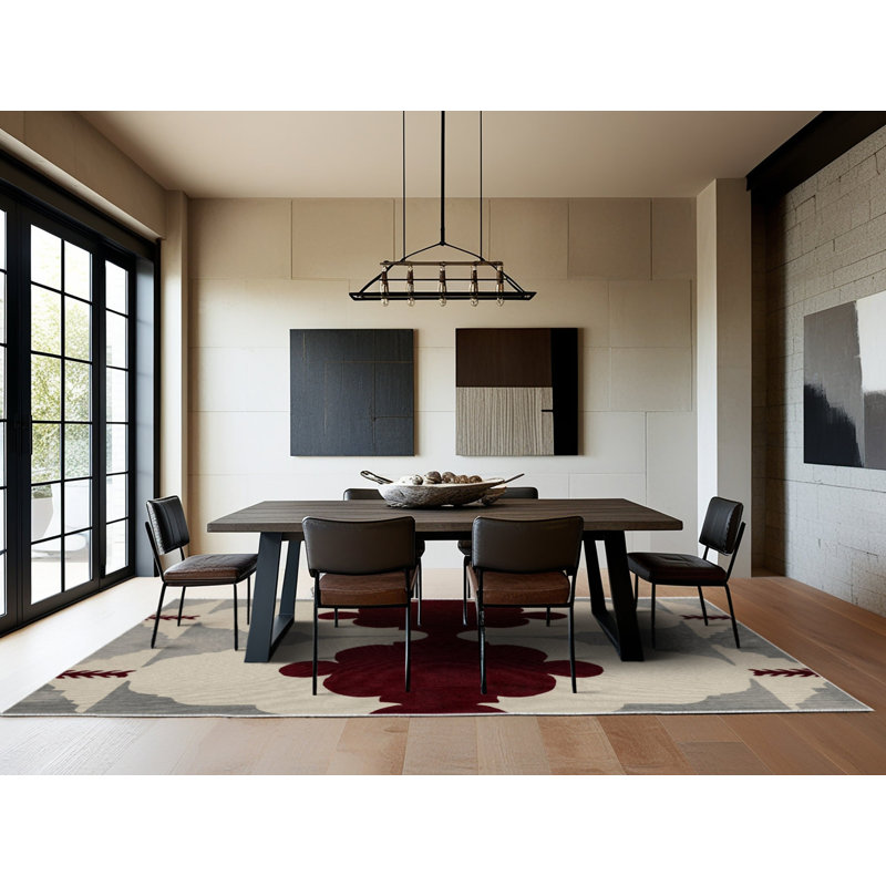 Fractal Focus Rug, Square 3'