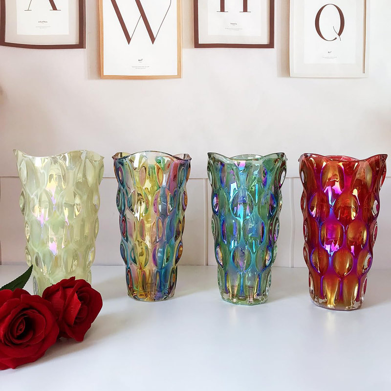 Kaitly Glass Table Vase, Sparkle Color