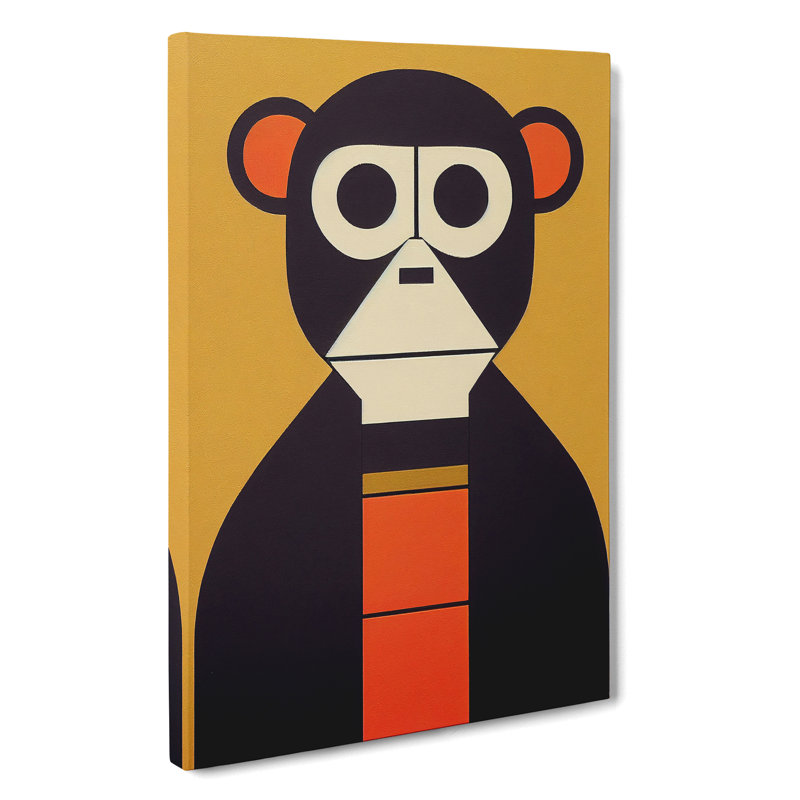 Abstract Monkey Art No.1 - Wall Art, Wrapped Canvas, 50cm H x 35cm W x 3cm D, No Matte