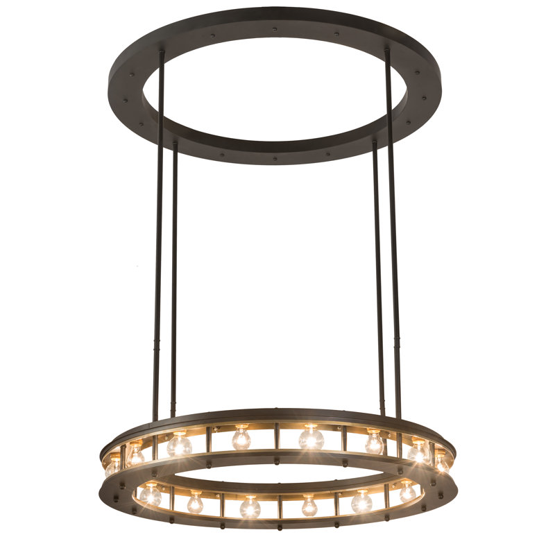 Alva 16 - Light Dimmable Drum Chandelier