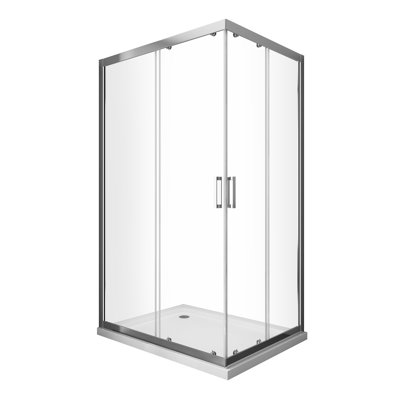 Geziena Rectangle Walk In Shower Enclosure - 70X80 Cm