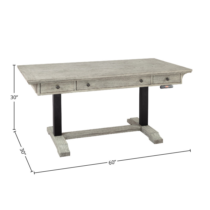 60" Wide Lift Desk, Grand Junction Finish