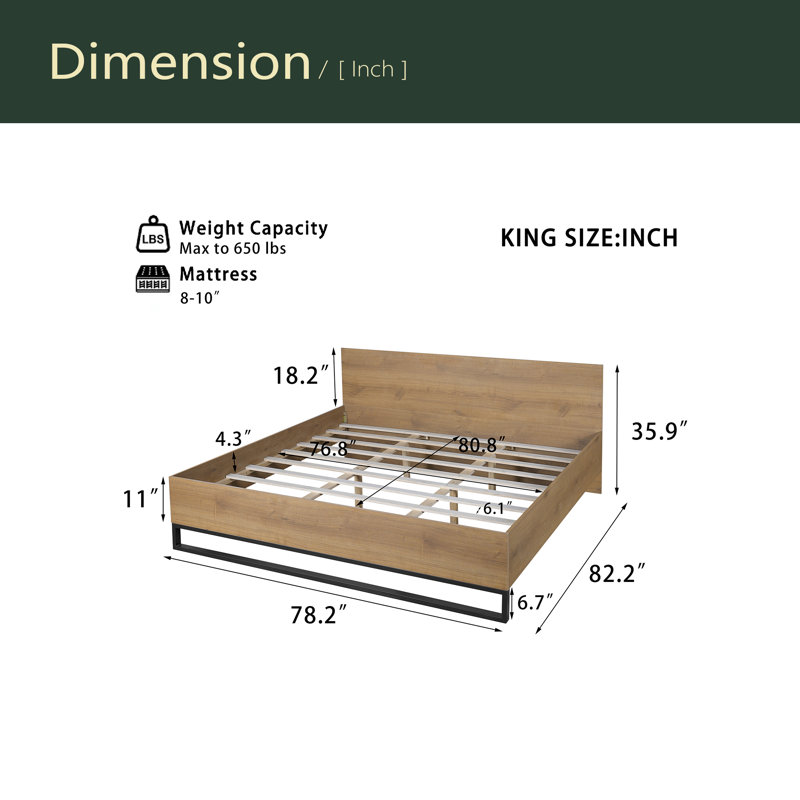 ENGINEERED WOOD BED, King