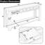 Console 63 po avec 4 tiroirs et tablette ouverte-680007703