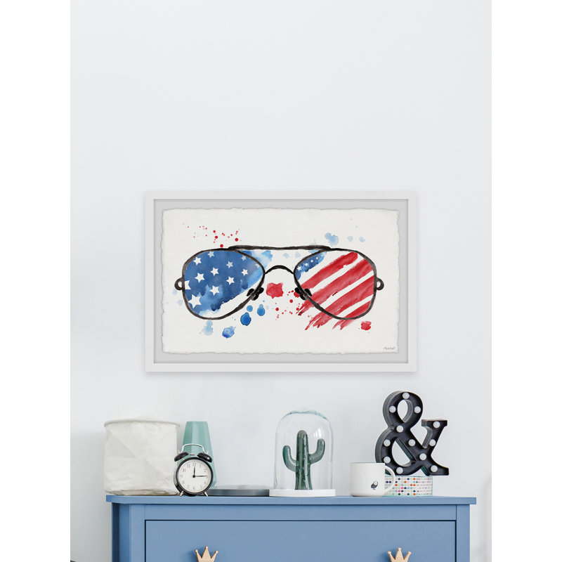 American Sunglasses - Single Picture Frame Painting, 41cm H x 61cm W x 3.81cm D
