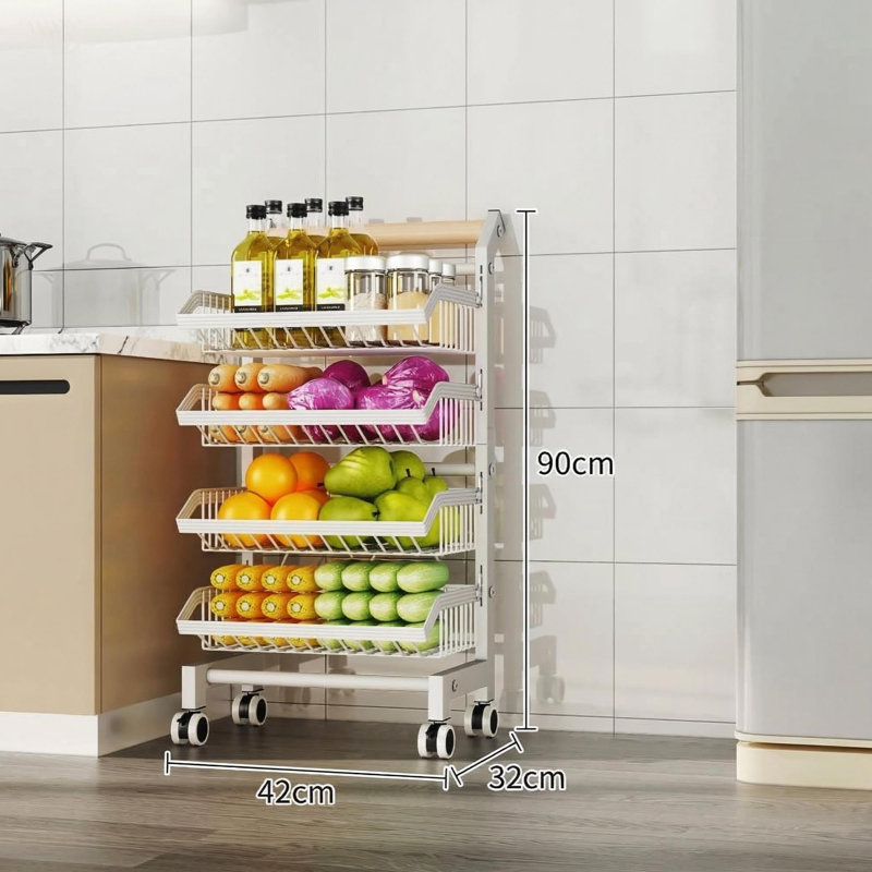 Metal Storage Rack, 32 cm H x 69 cm W x 42 cm D