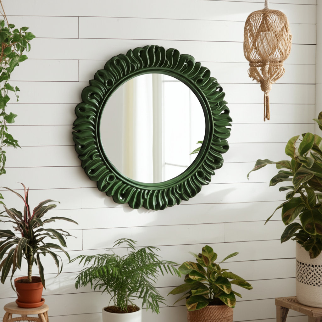20" Mirror, Green