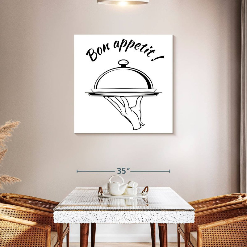 Cloche Tergel Bon Appetit, H 36 po x l 36 po