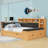 2 Drawers Full Daybed with Twin Trundle, Shelves, Side Bench and Charging Station-1045903704