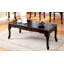 Table basse 3 pièces Pieds de cabriole de style traditionnel et table basse 1X Table de bout 2X