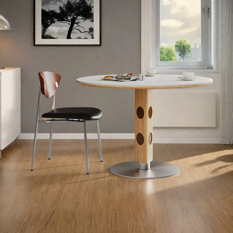 Simple small-sized dining table, Silver