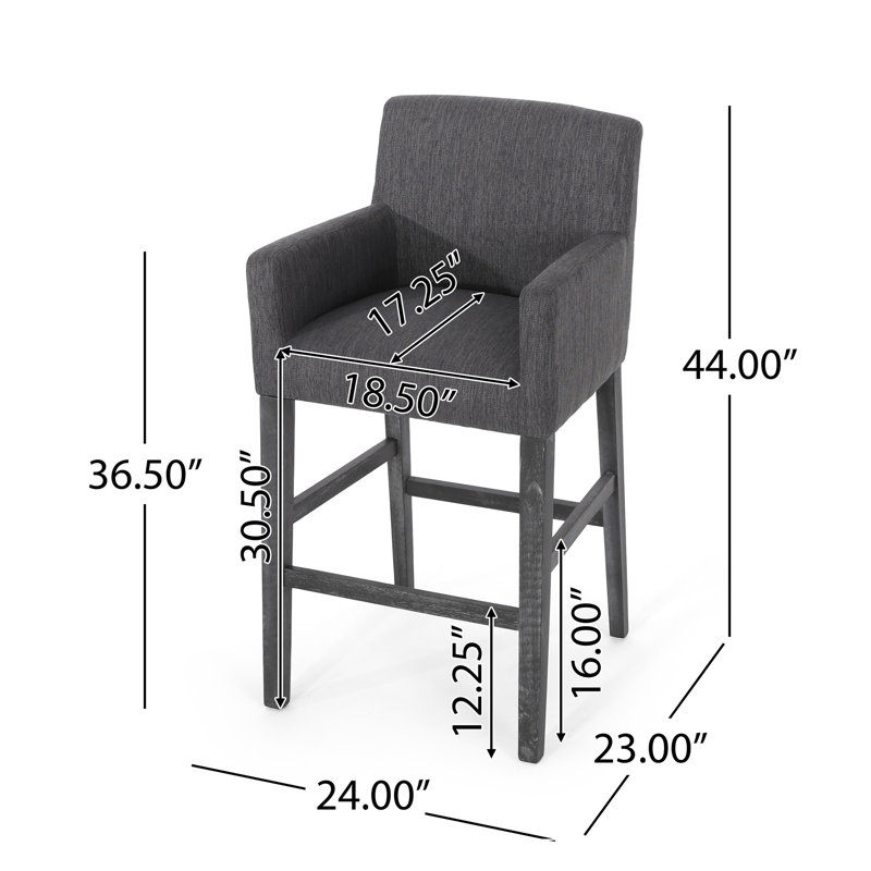 Gray Diamond-Tufted Swivel Bar Stool with Metal Base