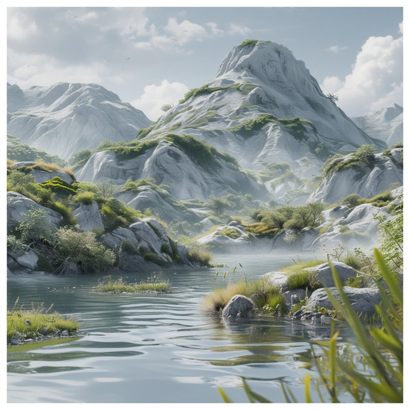 Rideaux de douche Mountain River, L 70 po x H 72 po