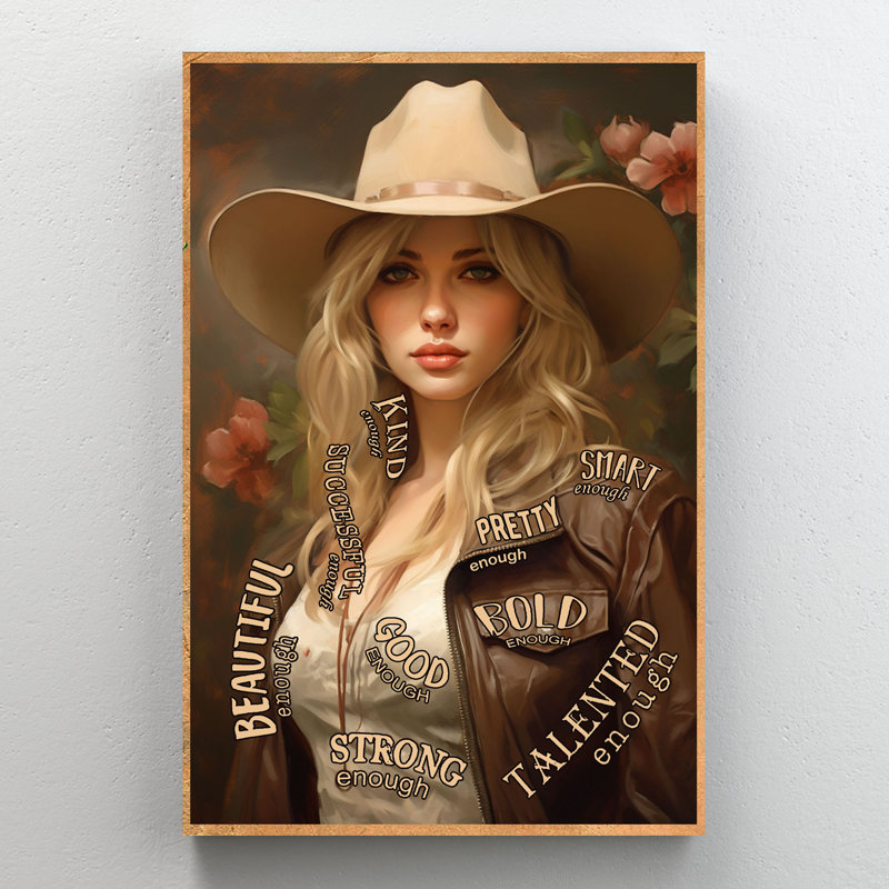 «Cowboy I Am Vertical», impression sur toile tendue, H 14 po x l 11 po x P 1,25 po