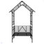 Arche de jardin en métal avec banc transformé en jardinière W58,07 * H97,24