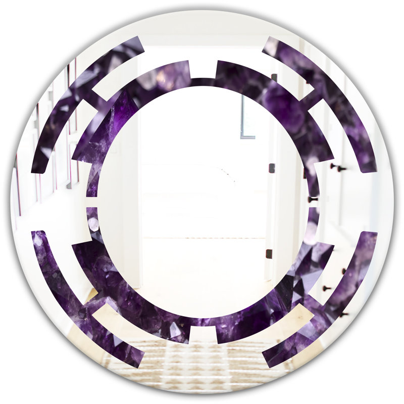 Miroir mural Amethyst Geode Space, 23,6 po x 23,6 po
