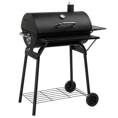 Barbecue au charbon noir de 117 cm