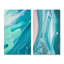 «Luxury Turquoise Marble Fluid Art II», ensemble de 2 peintures sur toiles-337918888-337918889
