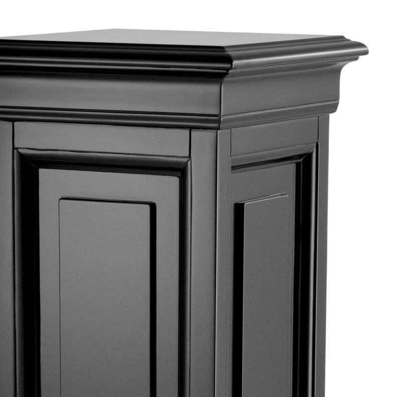 Salvatore Square Pedestal Plant Stand, 39.37" H x 12.99" L x 12.99" D, Black