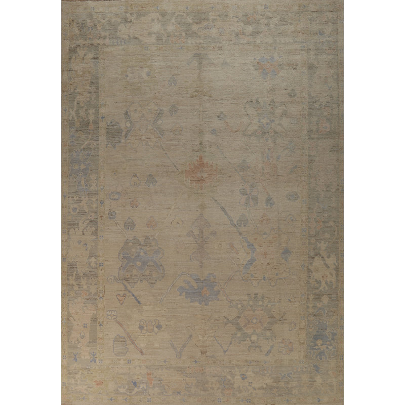 Vegetable Dye Oushak Turkish Area Rug 9x12
