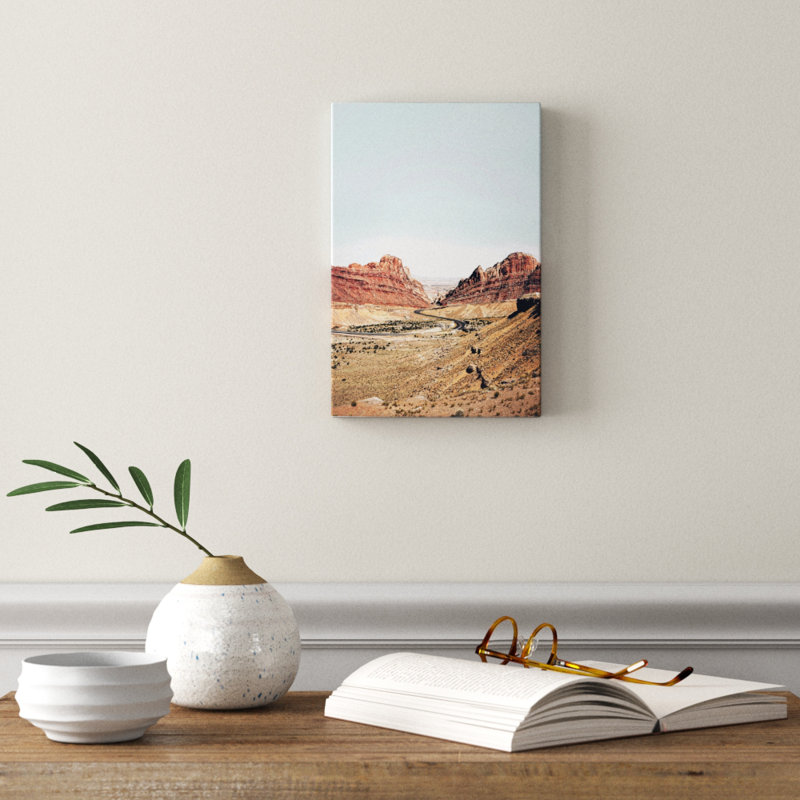 Photographie « arizona road », H 12 po x l 8 po x P 0,75 po, Toile tendue