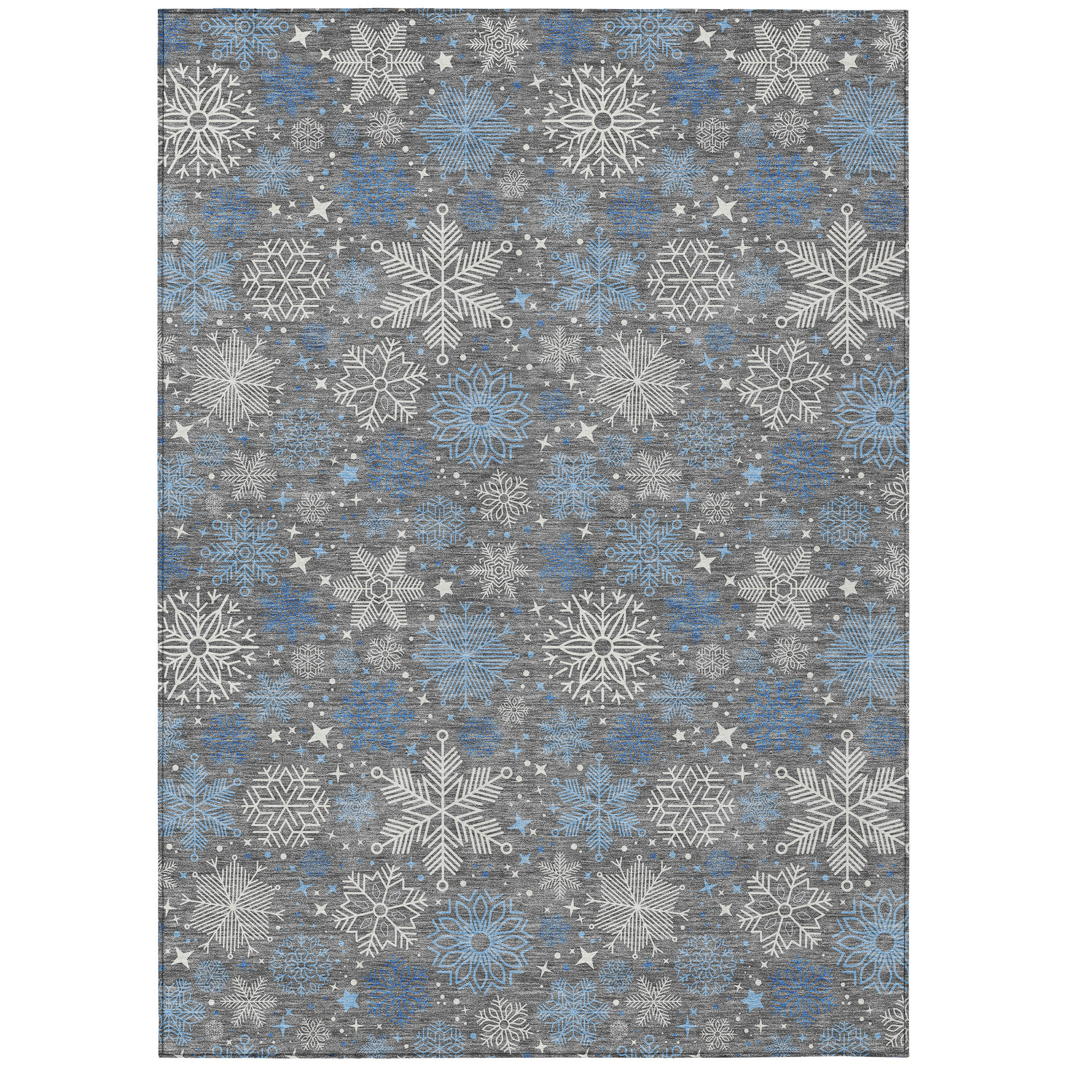Addison Rugs Machine Washable Indoor/Outdoor Christmas Snowflake ...