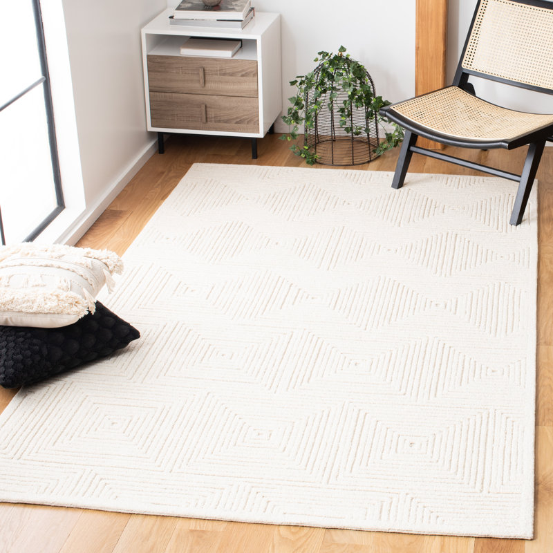 Biest Geometric Shapes Wool Hand Tufted Area Rug, Rectangle 183 x 274cm