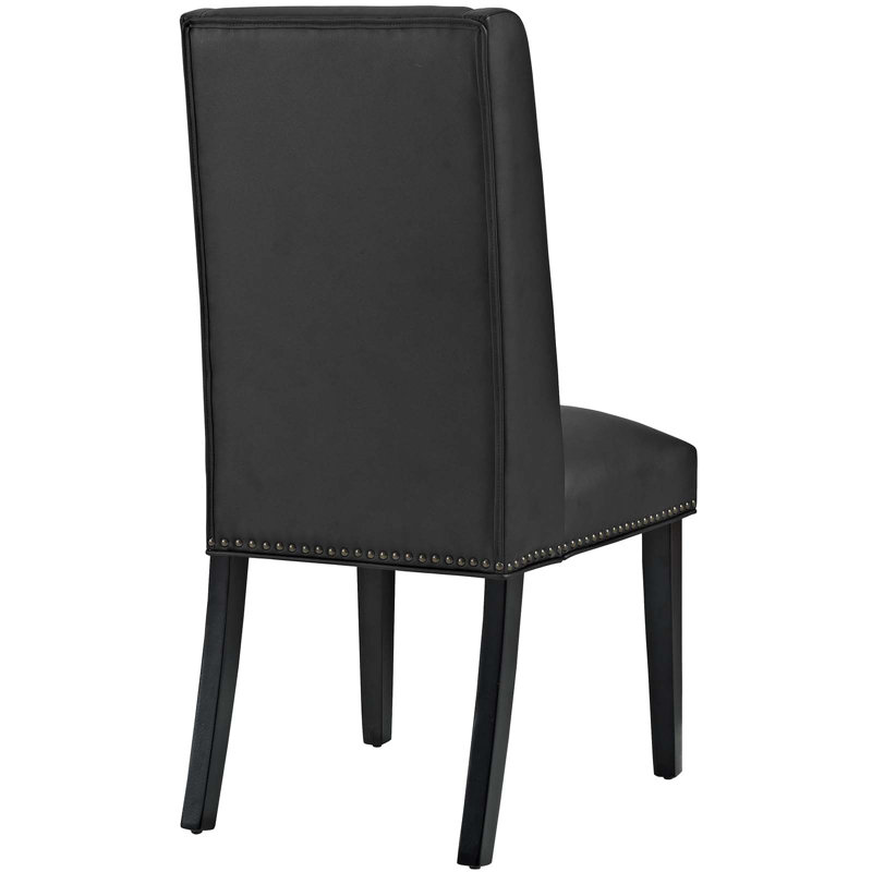 Baron Dining Chair Vinyl, Black, 4