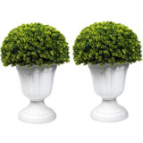 23” Artificial Pine Cone-Shaped Topiary Ball Tree (Set of 2)