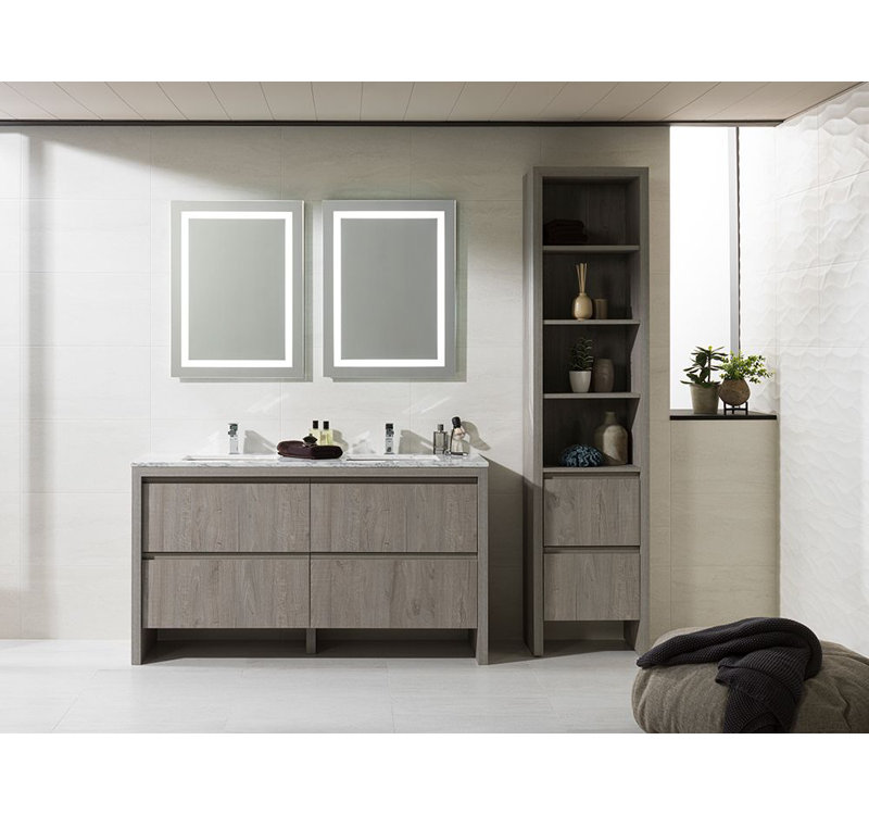 Smart Line Beveled Lighted Mirror, 31.5" x 31.5"
